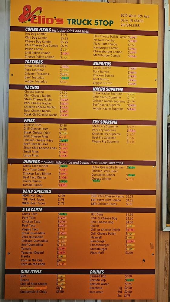 Elio's Hot Dogs & Mexican Food Menu image 4